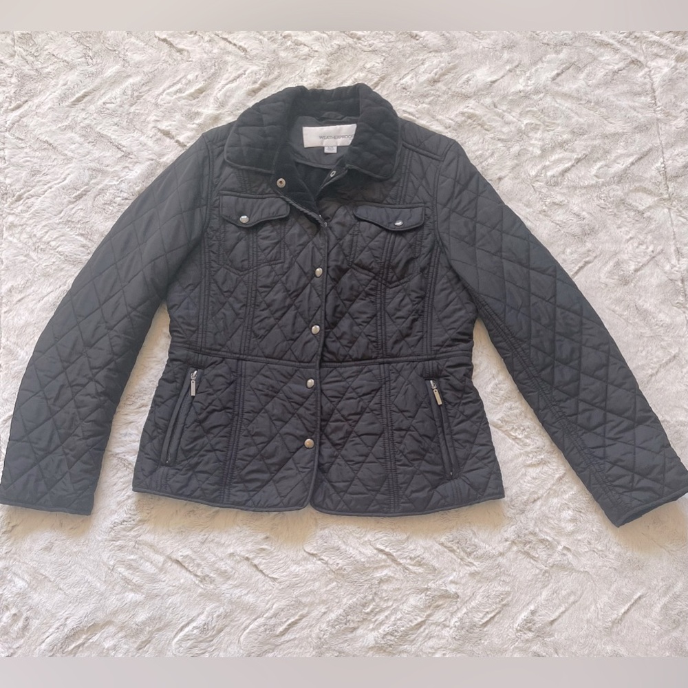 Women’s Black “Weatherproof” Puffer Jacket, Size L